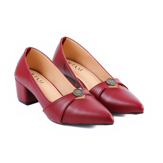 Ismera Maroon Women Court Shoes