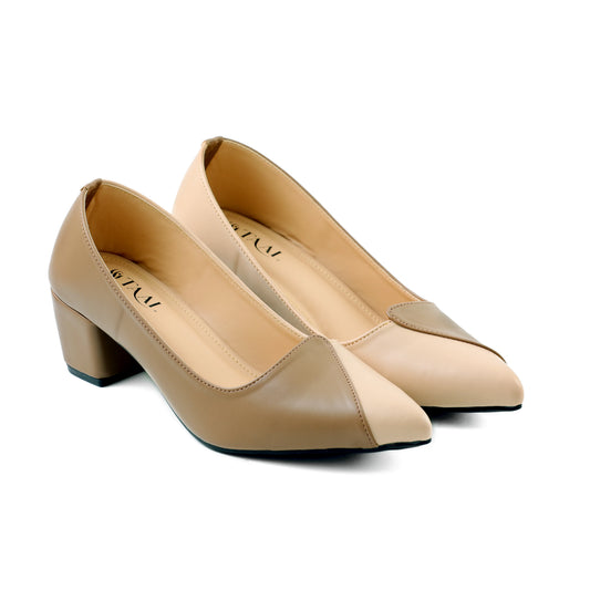 Katrel Beige Women Court Shoes