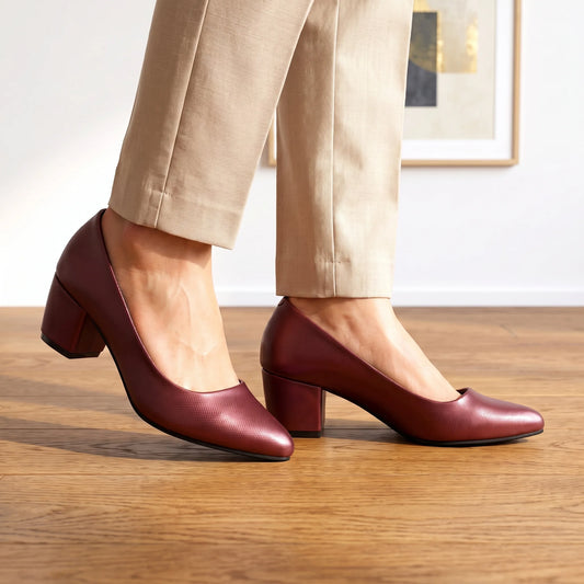 Antonio Heeled Pumps Maroon