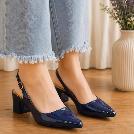Avero Heeled Slingbacks Blue