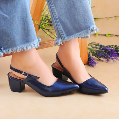 Avero Heeled Slingbacks Blue