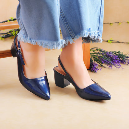 Avero Heeled Slingbacks Blue