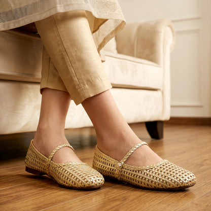 Braiden Golden Mary jane's women Pumps