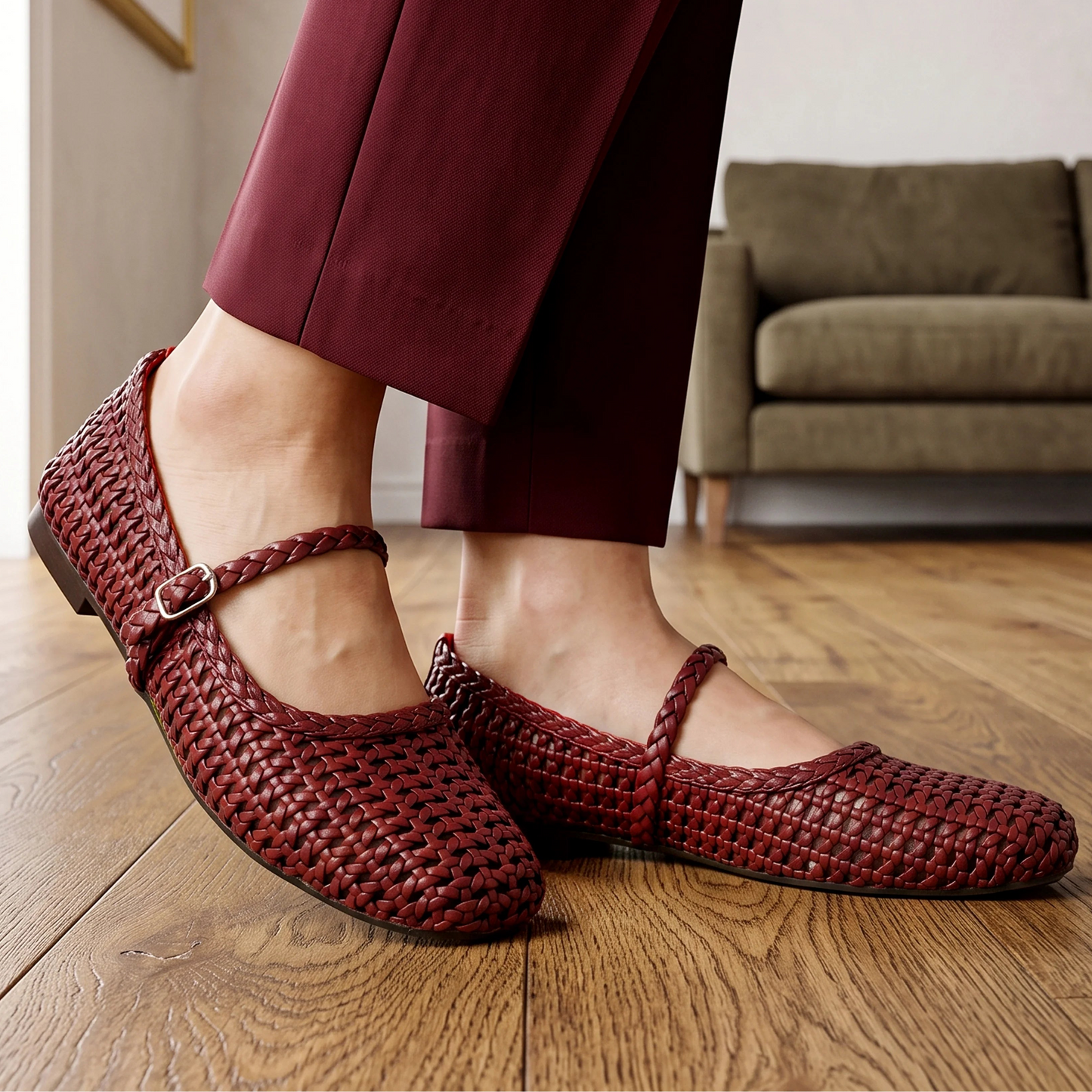 Braiden Maroon Mary jane's women Pumps