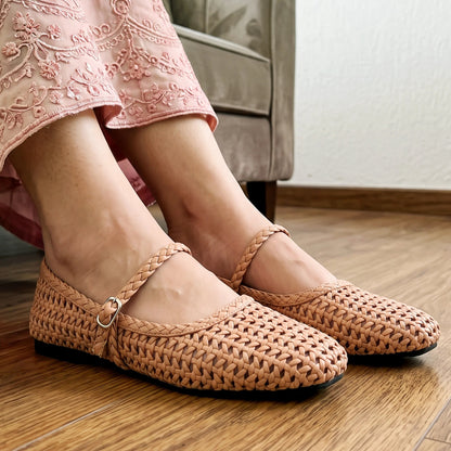 Braiden Peach Mary jane's women Pumps