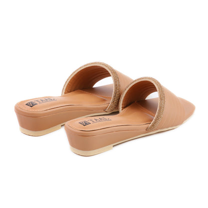 Bronti Beige Women Slippers
