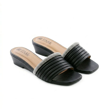Bronti Black Women Slippers