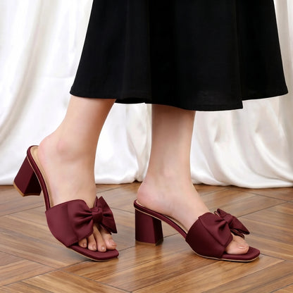 Cheria Burgundy women heels