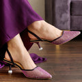 Crystine Purple women Sandals