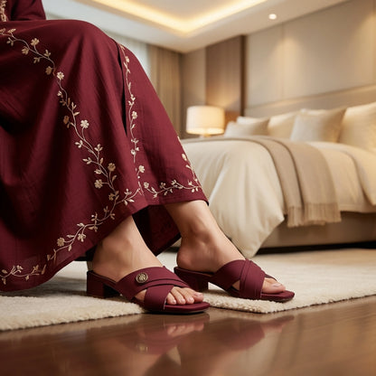 Demi Maroon women heels