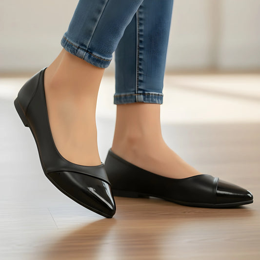 Elma Black flat women pumps