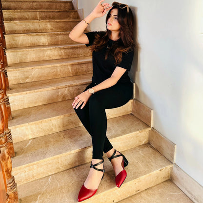 Elblag Heeled Sandals Maroon