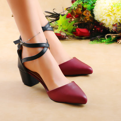 Elblag Heeled Sandals Maroon