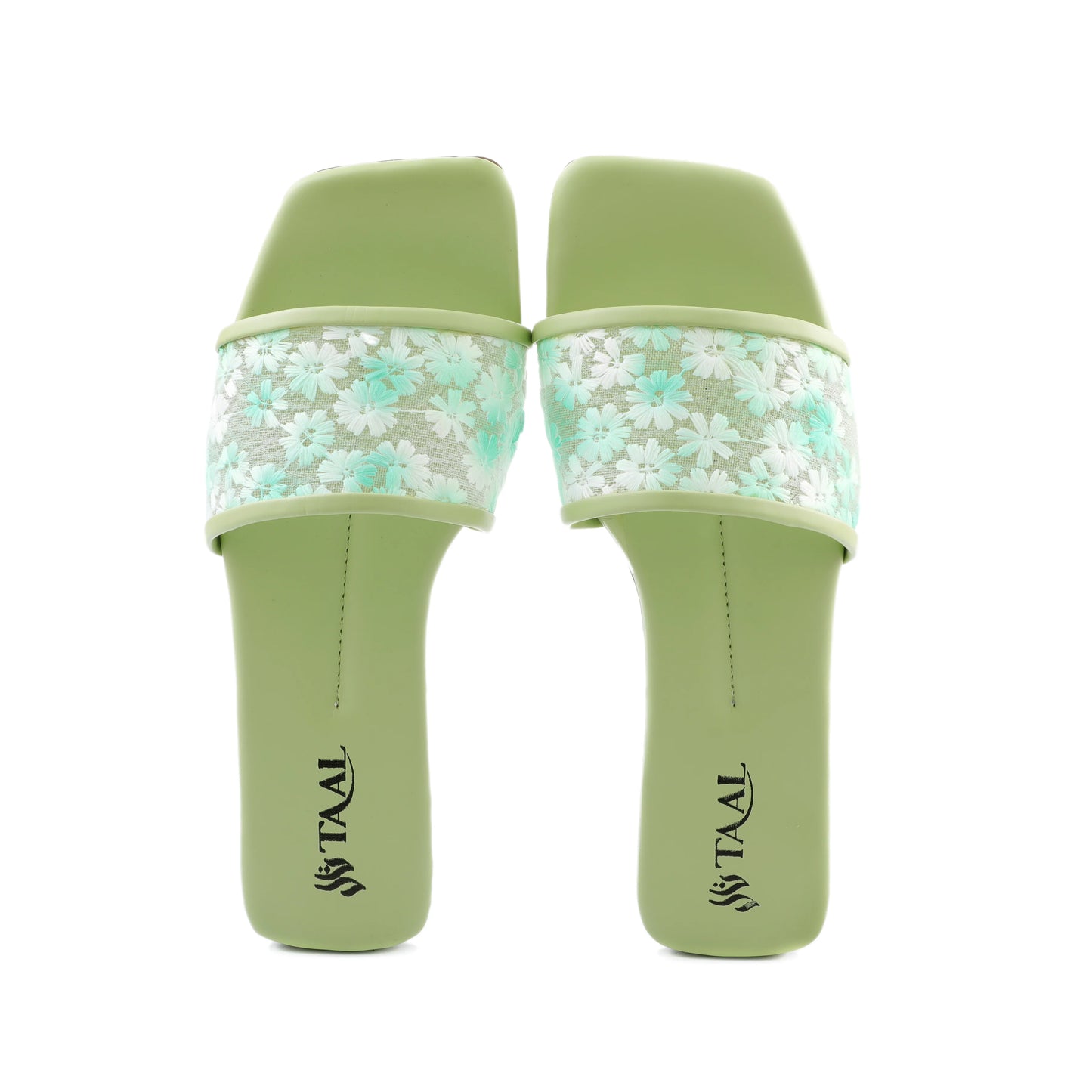 Flora Sea-Green women flat slippers