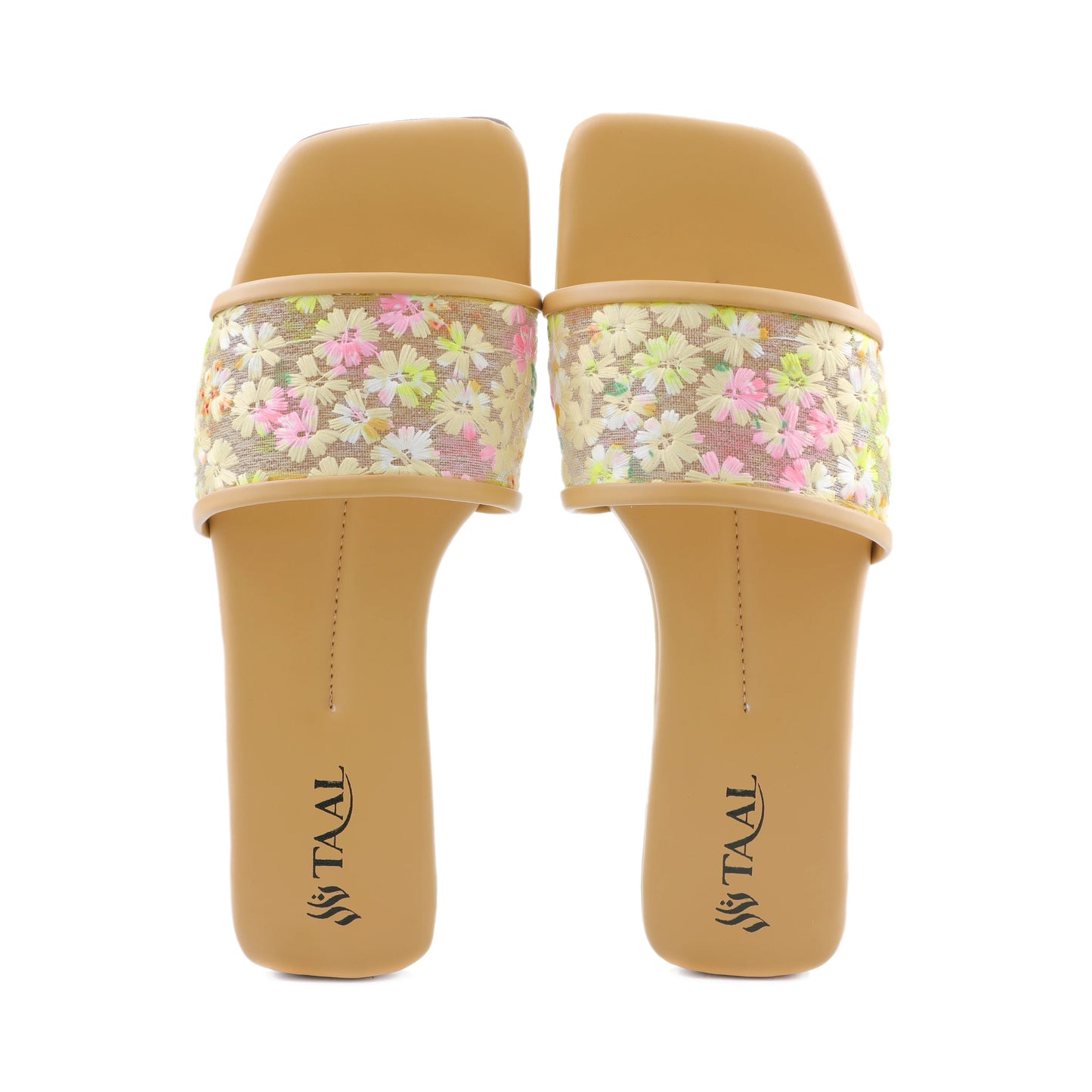 Flora Beige women flat slippers
