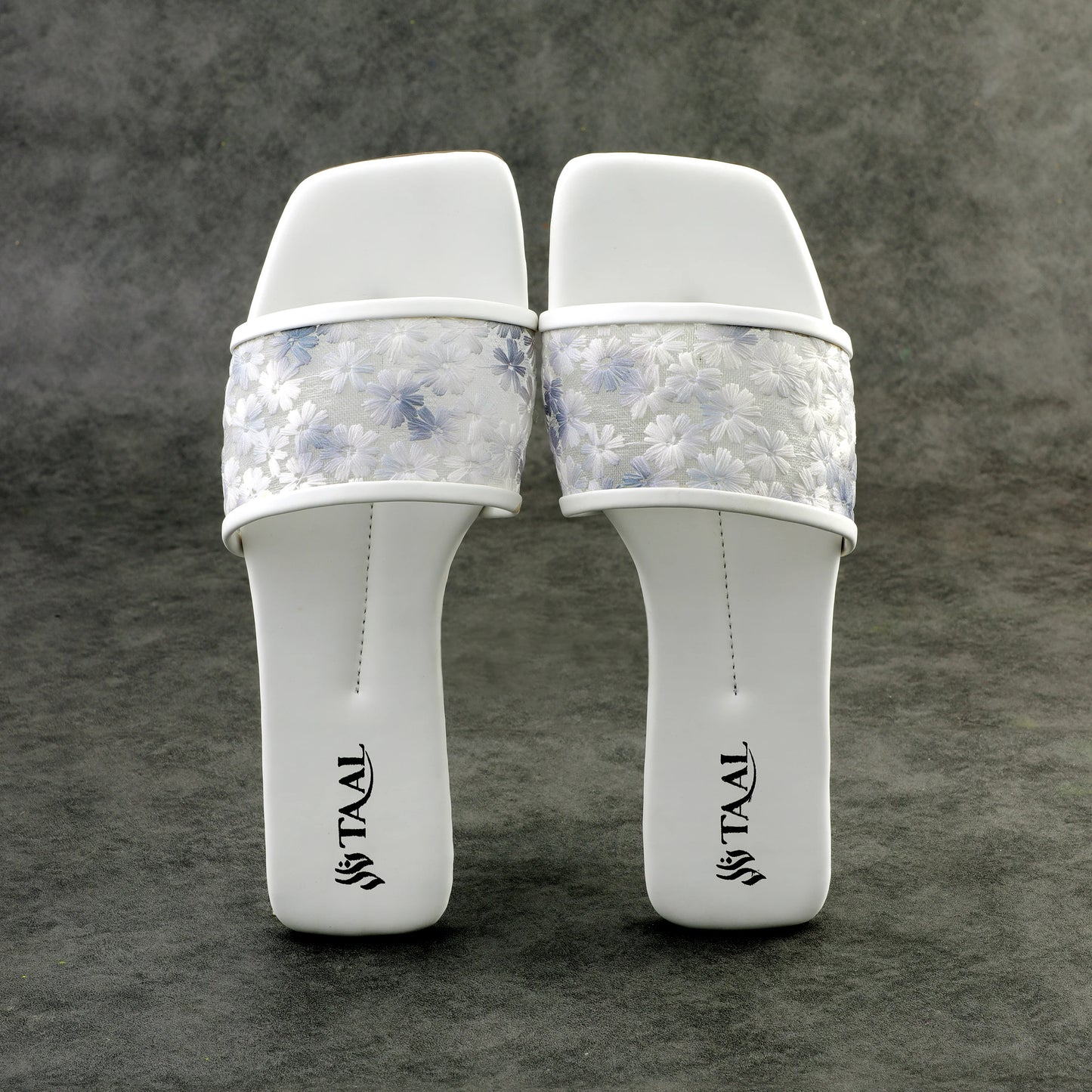 Flora White women flat slippers