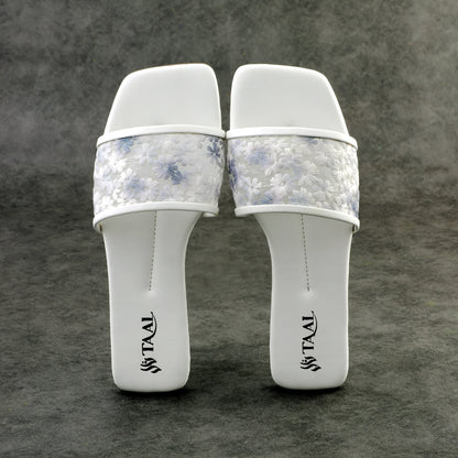 Flora White women flat slippers