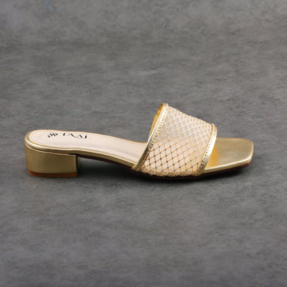 Gliss Golden women heel slippers