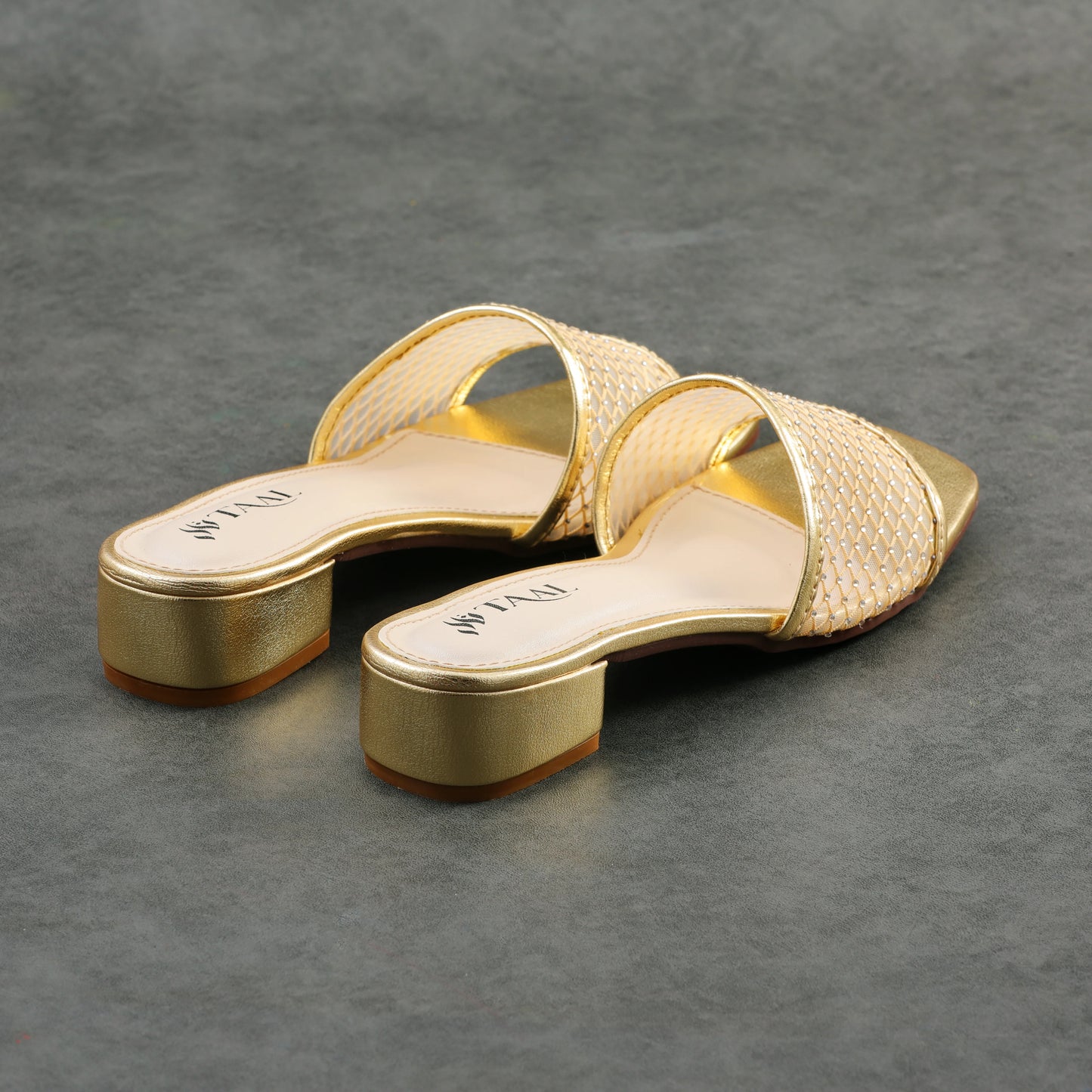 Gliss Golden women heel slippers