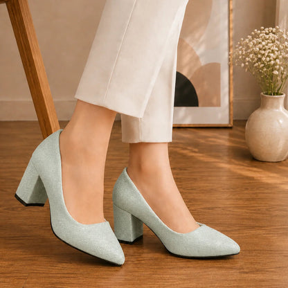 Glimmer Aqua women court shoes