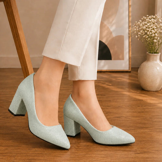 Glimmer Aqua women court shoes