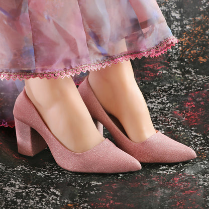 Glimmer Pink women court shoes