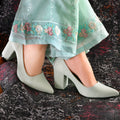 Glimmer Aqua women court shoes