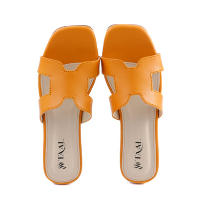 Herma Yellow women slippers