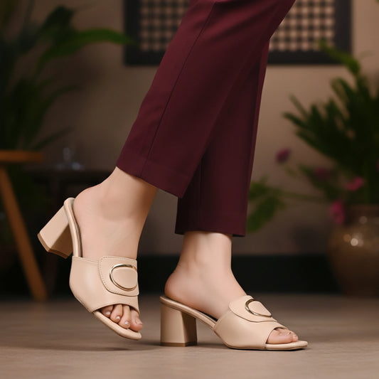 Hazel Skin women heel slippers