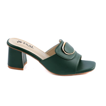 Hazel Green women heel slippers
