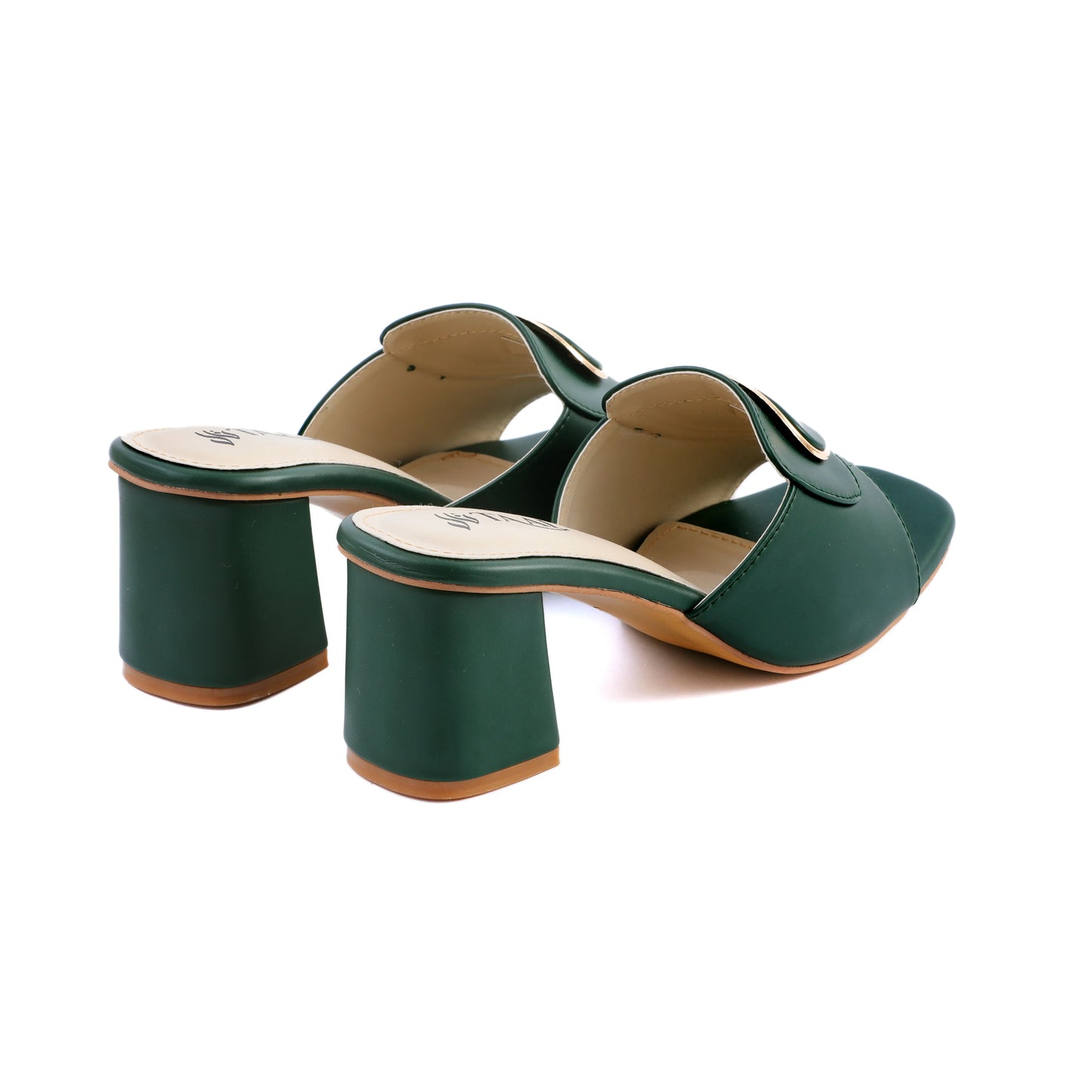 Hazel Green women heel slippers