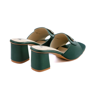 Hazel Green women heel slippers