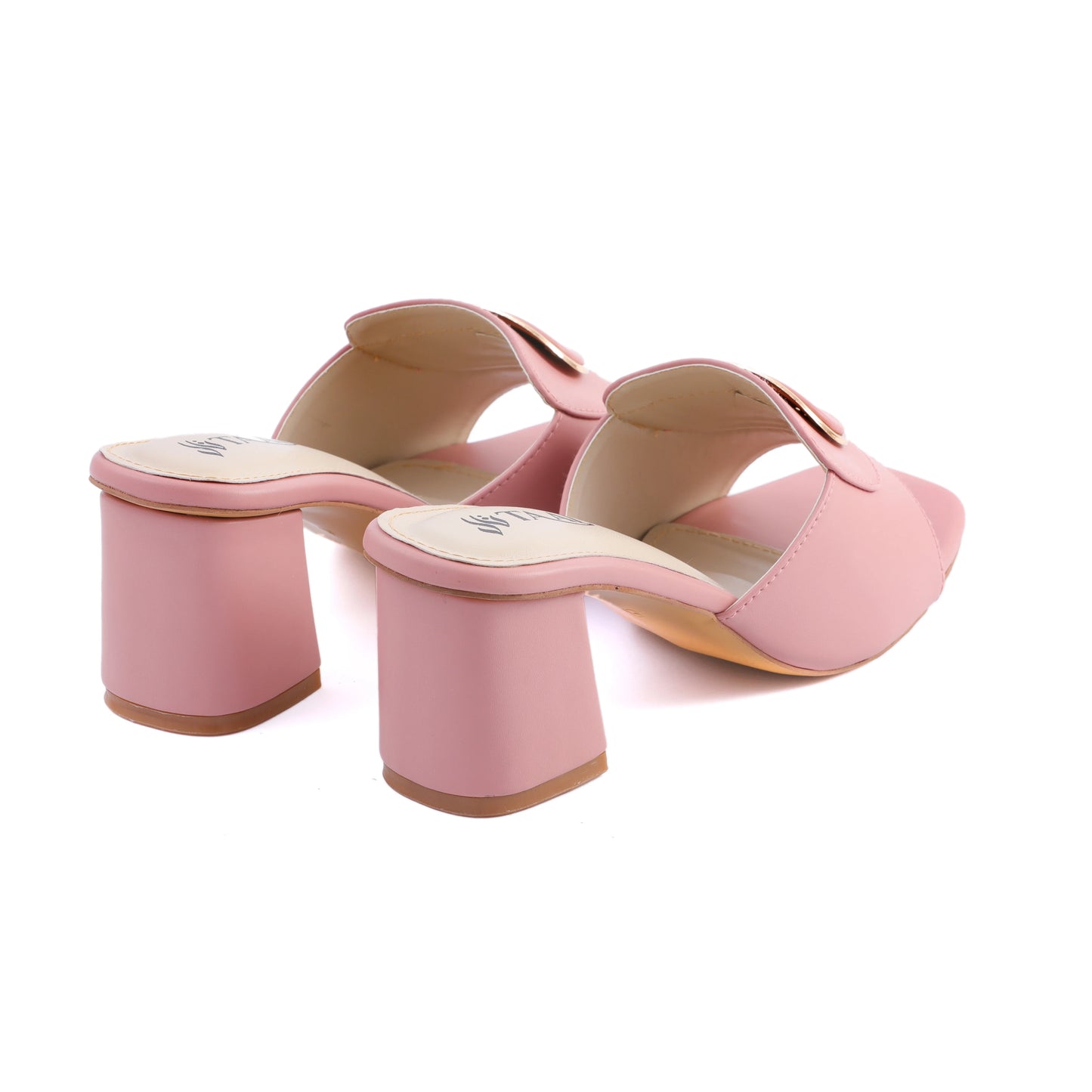 Hazel Pink women heel slippers