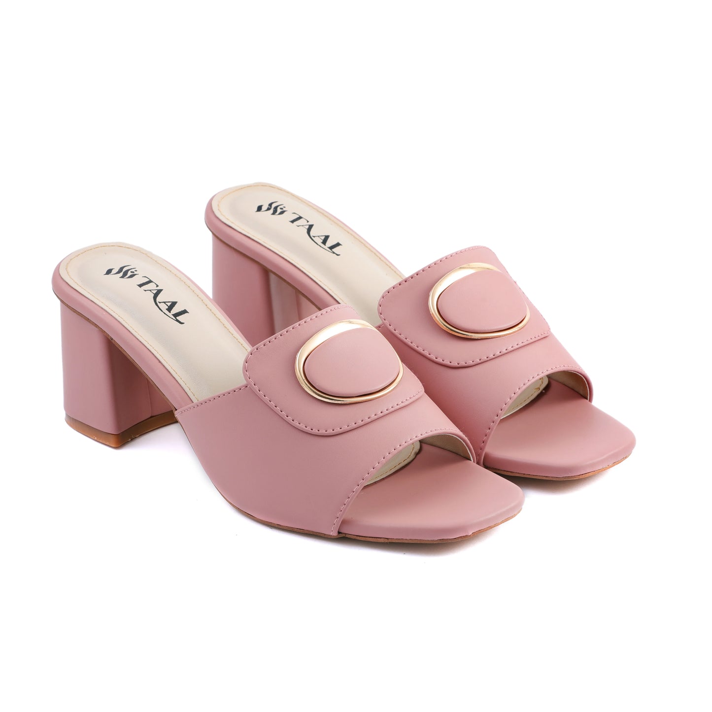 Hazel Pink women heel slippers