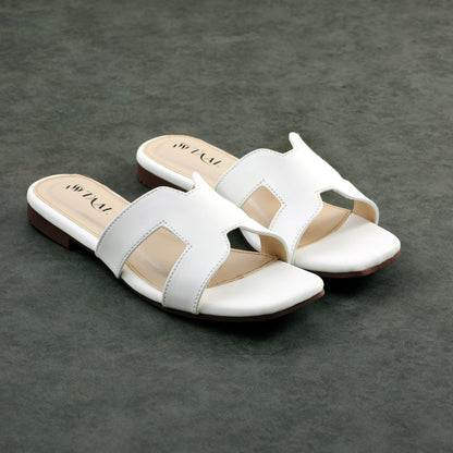 Herma White women slippers