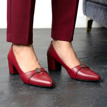 Ismera Maroon Women Court Shoes