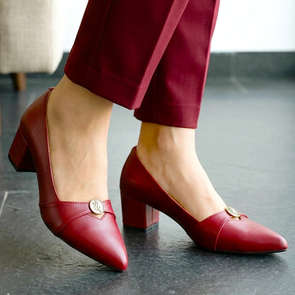 Ismera Maroon Women Court Shoes