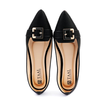 Juna Black Women Flat Pumps