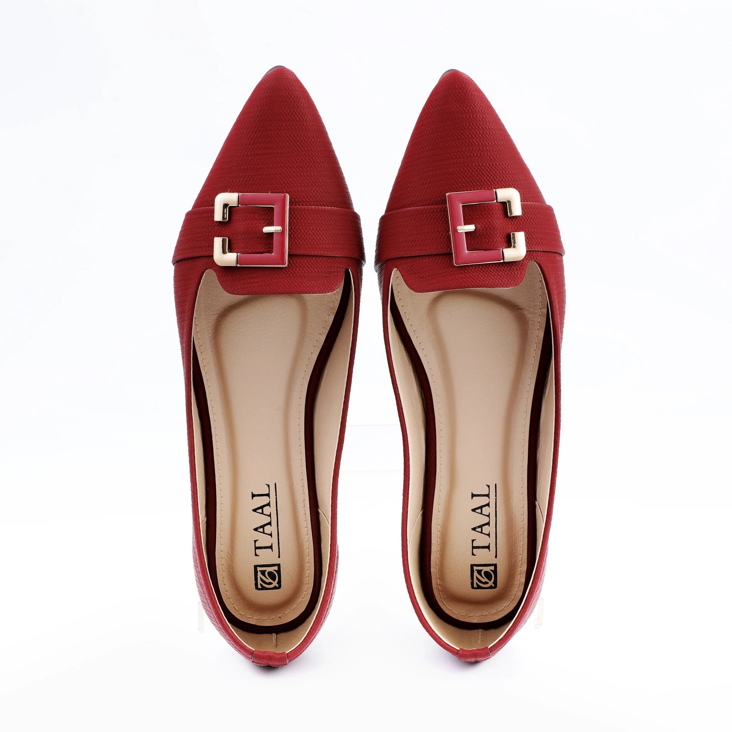 Juna Maroon Women Flat Pumps