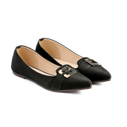 Juna Black Women Flat Pumps