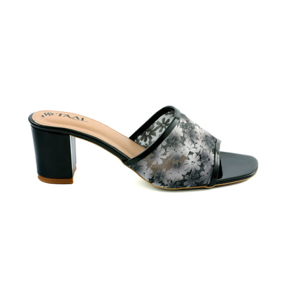 Kasmy Black women floral heels