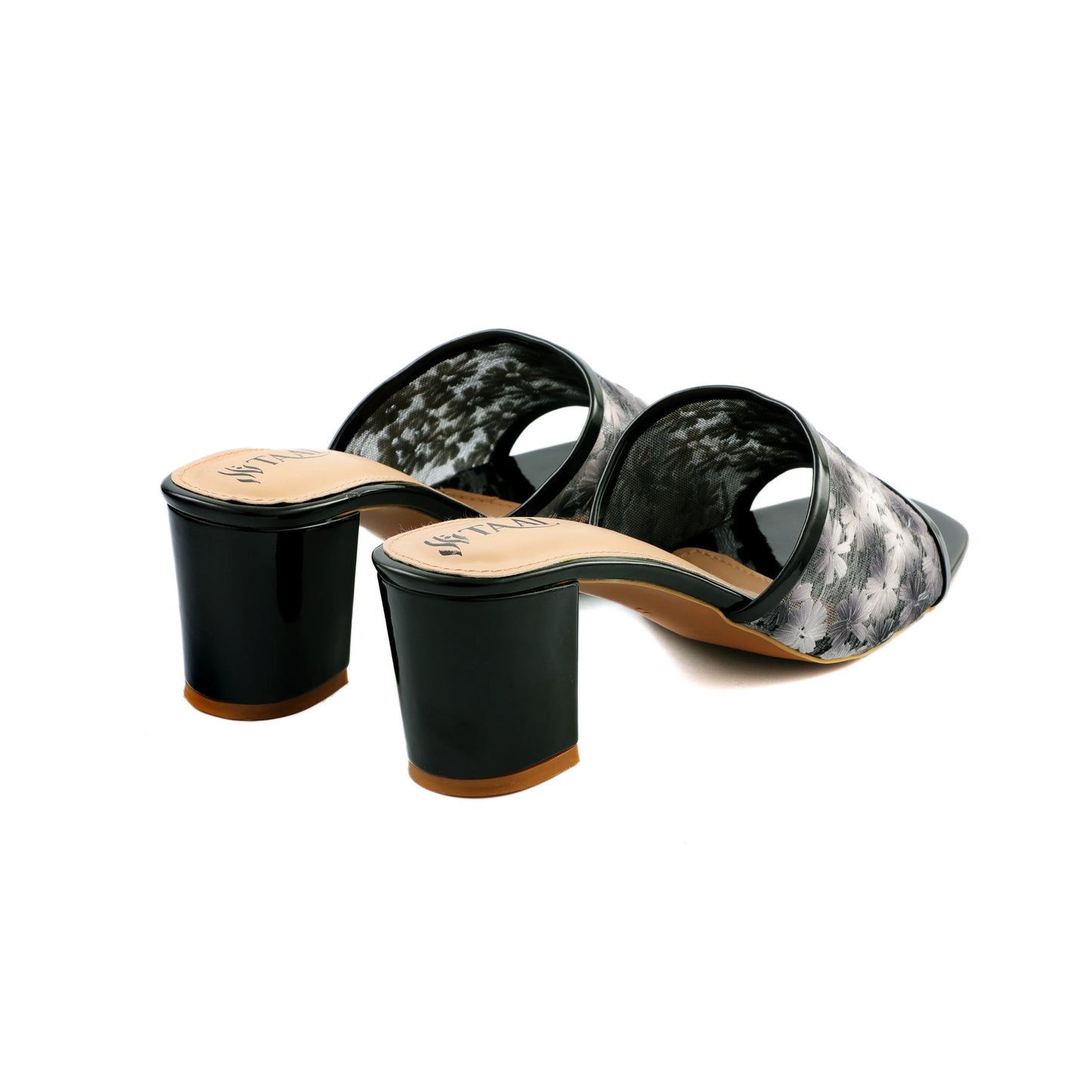 Kasmy Black women floral heels