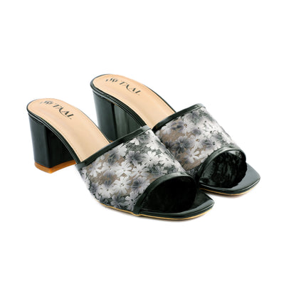 Kasmy Black women floral heels