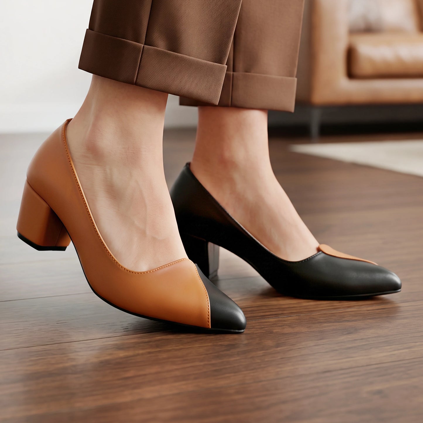 Katrel Brown Women Court Shoes