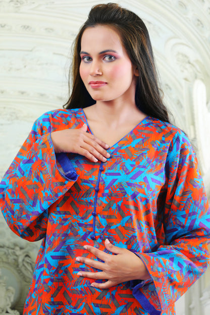 Lenora Blue Printed 2Pcs