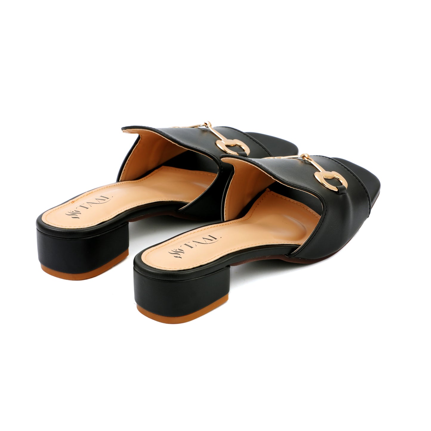 Lenty Black Women heel Slippers