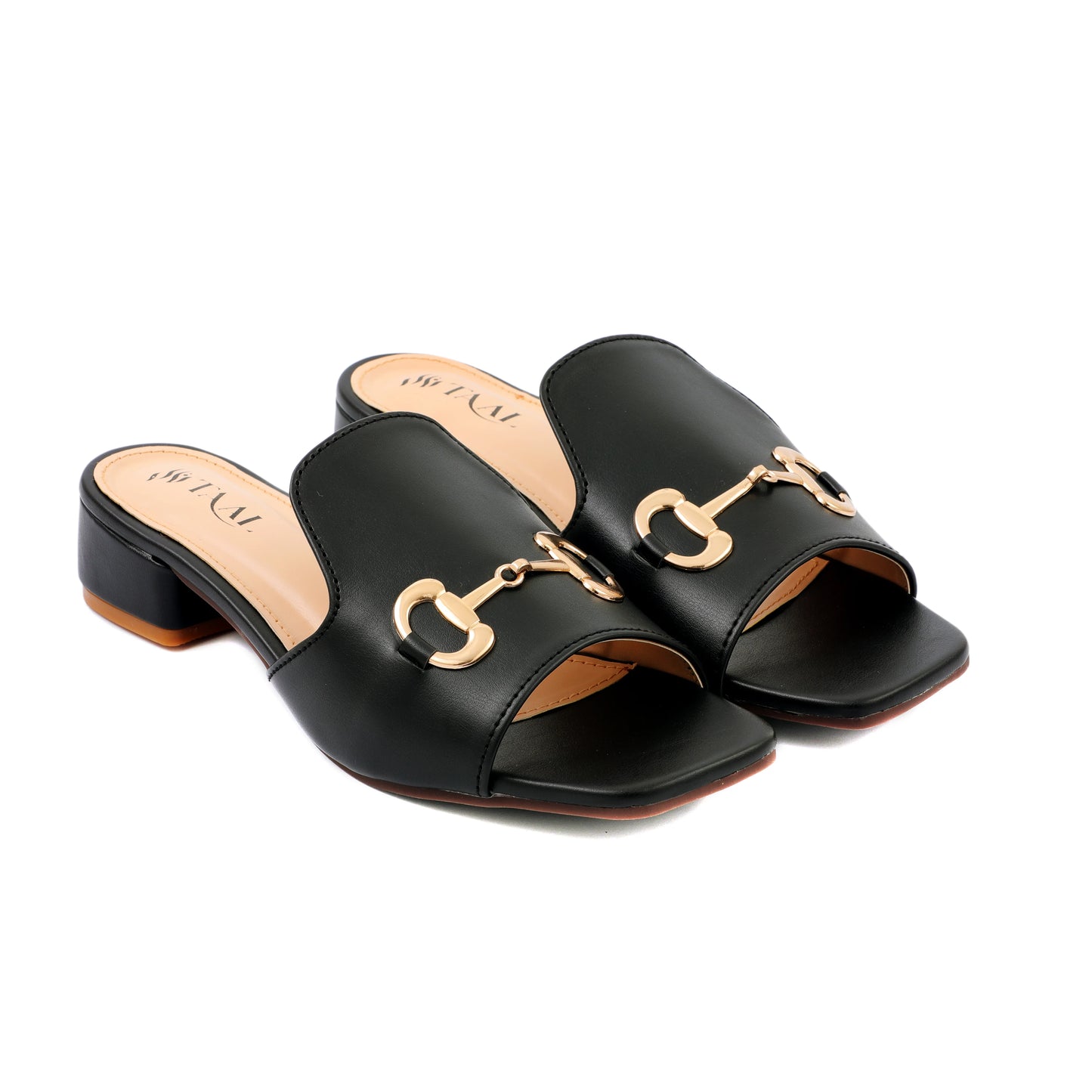 Lenty Black Women heel Slippers