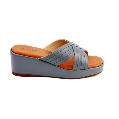 Moxie Grey women wedge slippers