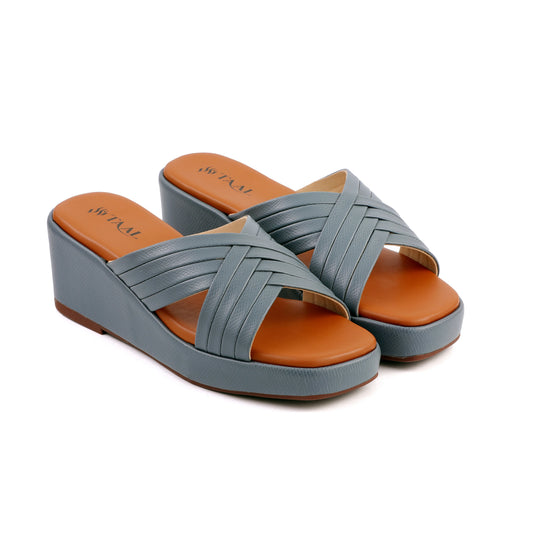 Moxie Grey women wedge slippers