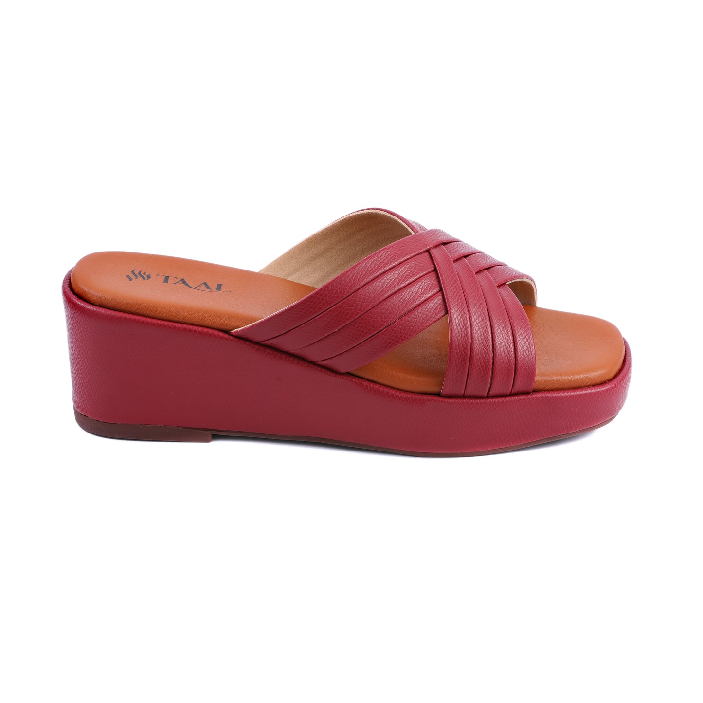 Moxie Maroon women wedge slippers